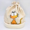 Worek na pieczywo z rudym kotem — ZZZ handmade