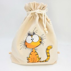Worek na pieczywo z rudym kotem — ZZZ handmade