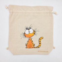 Worek na pieczywo z rudym kotem — ZZZ handmade
