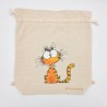 Worek na pieczywo z rudym kotem — ZZZ handmade