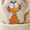 Worek na pieczywo z rudym kotem — ZZZ handmade