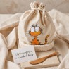 Worek na pieczywo z rudym kotem — ZZZ handmade