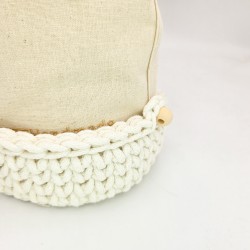 Worek na pieczywo z szarym kotem — ZZZ handmade