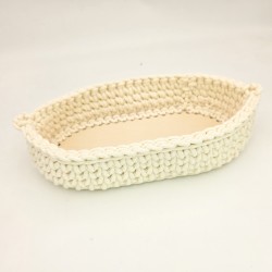 Worek na pieczywo z szarym kotem — ZZZ handmade