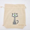 Worek na pieczywo z szarym kotem — ZZZ handmade