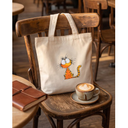 Torba na zakupy z rudym kotem — ZZZ handmade