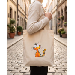 Torba na zakupy z rudym kotem — ZZZ handmade