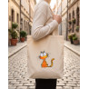Torba na zakupy z rudym kotem — ZZZ handmade