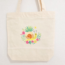 Torba na zakupy ze ślimakiem — ZZZ handmade