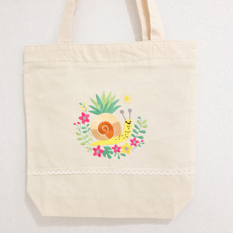Torba na zakupy ze ślimakiem — ZZZ handmade