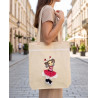 Torba na zakupy z dziewczynką-biedronką — bawełniana handmade