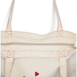 Torba na zakupy z dziewczynką-biedronką — bawełniana handmade