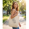Torba na zakupy z kotem i myszką — bawełniana handmade