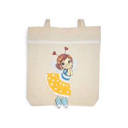 Torba z wróżką Klarą w żółtej spódniczce — bawełniana handmade
