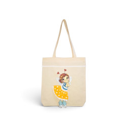 Torba z wróżką Klarą w żółtej spódniczce — bawełniana handmade