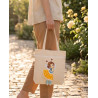 Torba z wróżką Klarą w żółtej spódniczce — bawełniana handmade