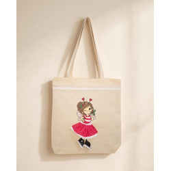Torba ze świąteczną wróżką Klarą — bawełniana handmade