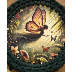 Koszyczek z pokrywką i leśną wróżką — szydełkowy | ZZZ handmade