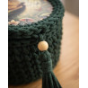 Koszyczek z pokrywką i leśną wróżką — szydełkowy | ZZZ handmade