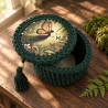 Koszyczek z pokrywką i leśną wróżką — szydełkowy | ZZZ handmade