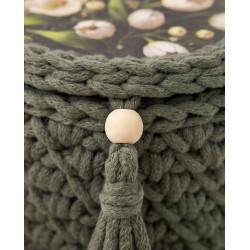 Koszyczek z pokrywką i tulipanami — szydełkowy | ZZZ handmade