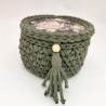 Koszyczek z pokrywką i piwoniami — szydełkowy | ZZZ handmade