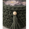 Koszyczek z pokrywką i piwoniami — szydełkowy | ZZZ handmade
